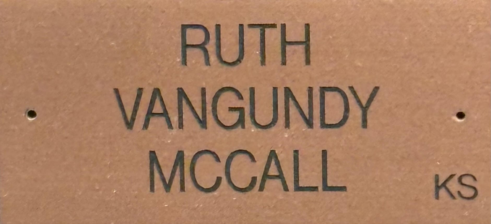 Ruth Vangundy McCall